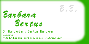 barbara bertus business card